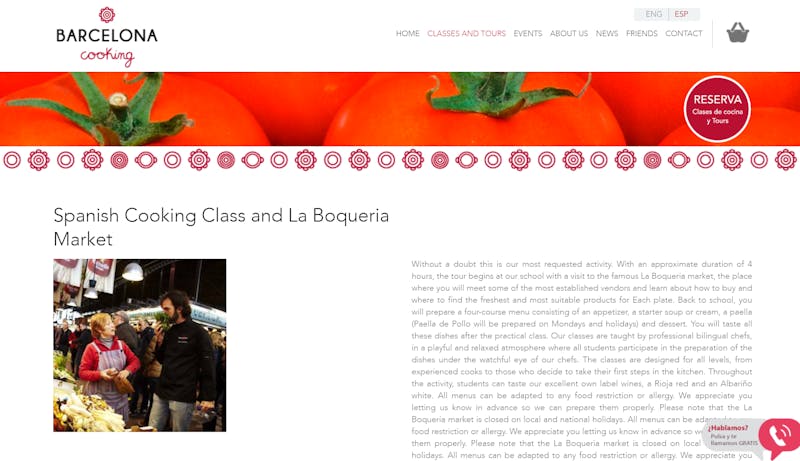 Spanish Cooking Class and La Boqueria Market