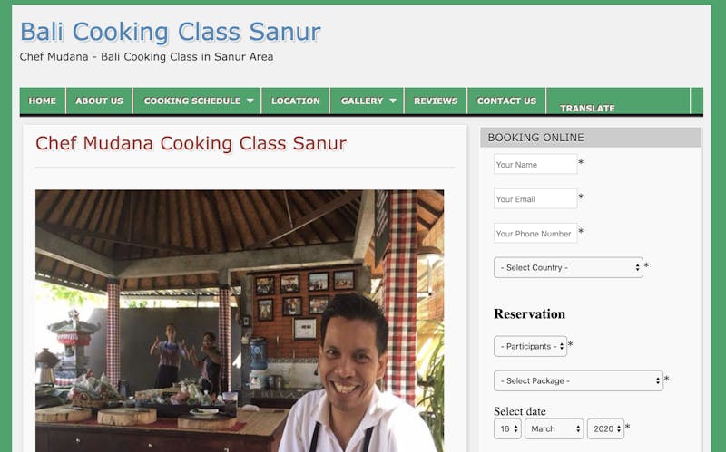 Chef Mudana Cooking Class Sanur