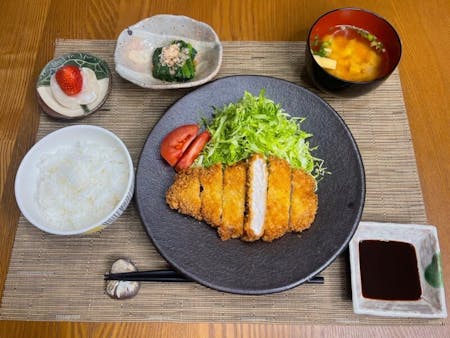 Tonkatsu,  Miso Soup, and Japanese Sweets! Solo Friendly!