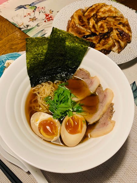 Soy Sauce Ramen and Crispy Gyoza class in Tokyo + Local grocery store tour.  Great activity for kids!