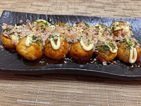 Takoyaki,Yakisoba  and fruit daifuku cooking (Solo Friendly)
