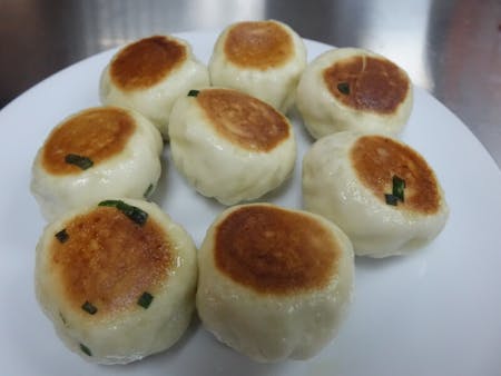 Fried Chinese Pork Bun and Steam Plain Bun