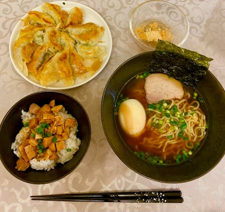 Ramen, Gyoza and Japanese sweets