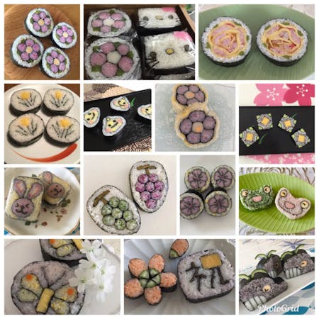 Decorative sushi making class with tea ceremony
