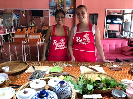 Home style Thai cooking class with market tour