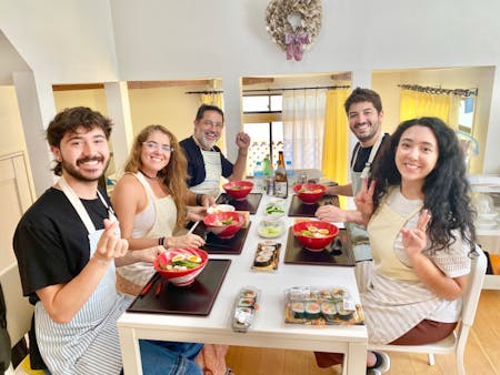 Making Miso Ramen from scratch , Strawberry Daifuku (Sweet Mochi) and Local market tour  in Private Cooking Class.